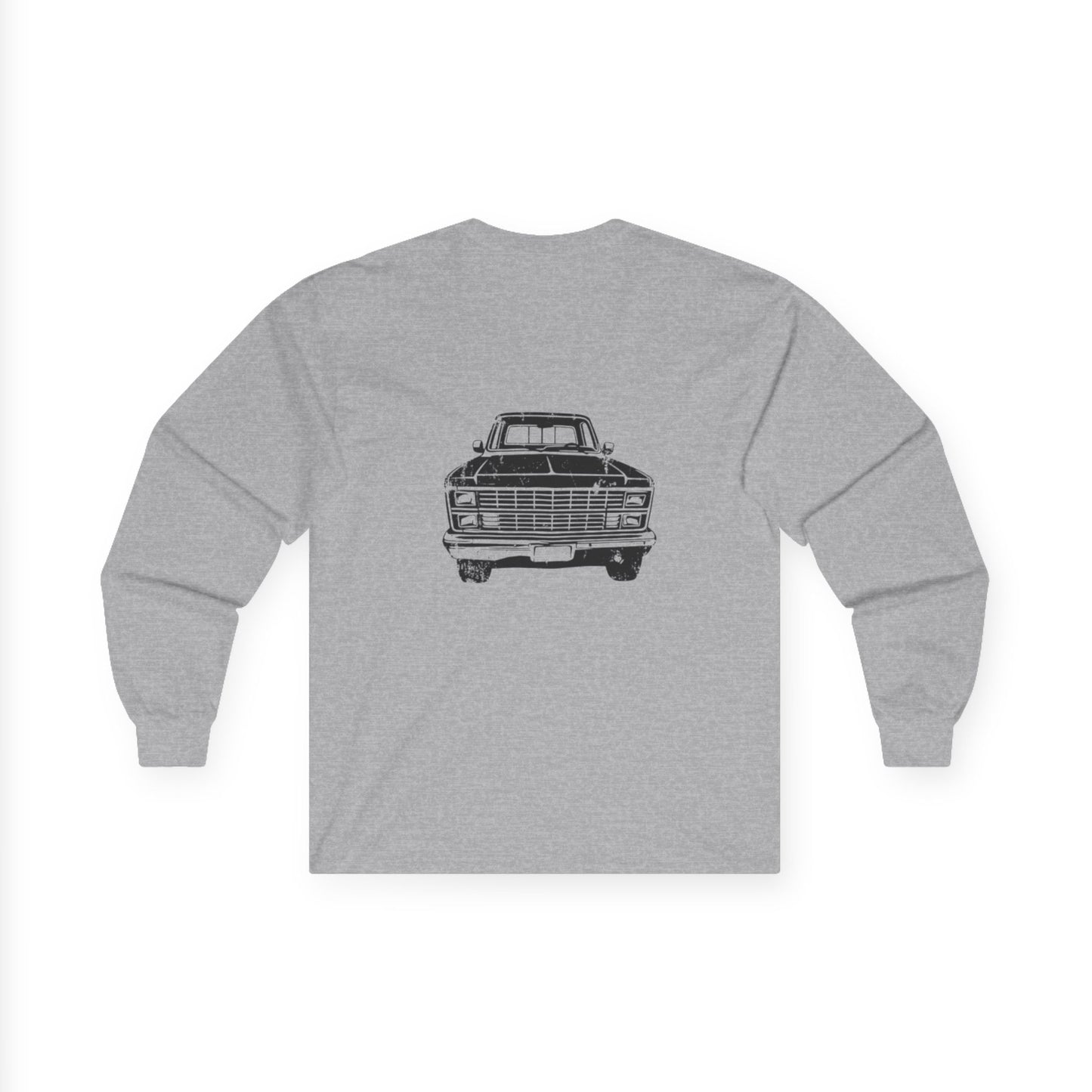 Long Sleeve Tee — 'JT Squared' Logo Front & Vintage Truck Back
