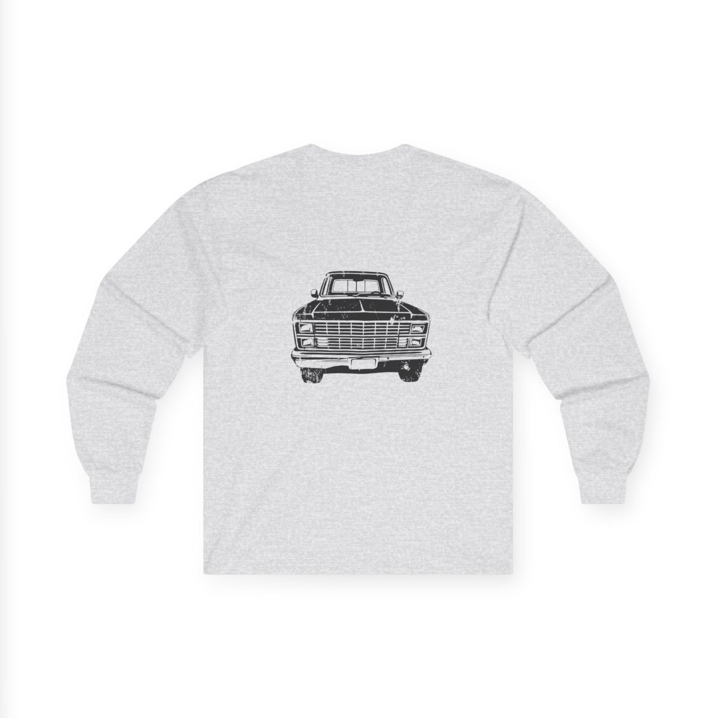 Long Sleeve Tee — 'JT Squared' Logo Front & Vintage Truck Back