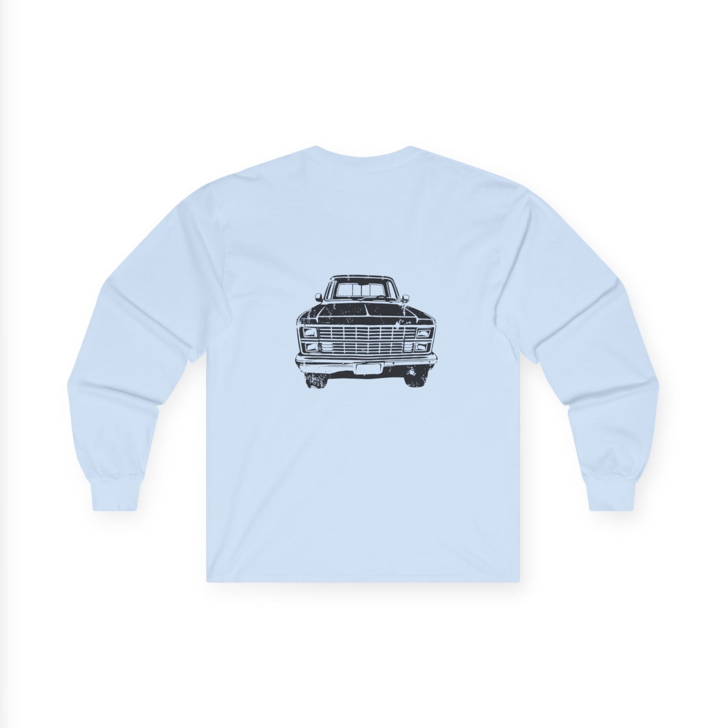 Long Sleeve Tee — 'JT Squared' Logo Front & Vintage Truck Back