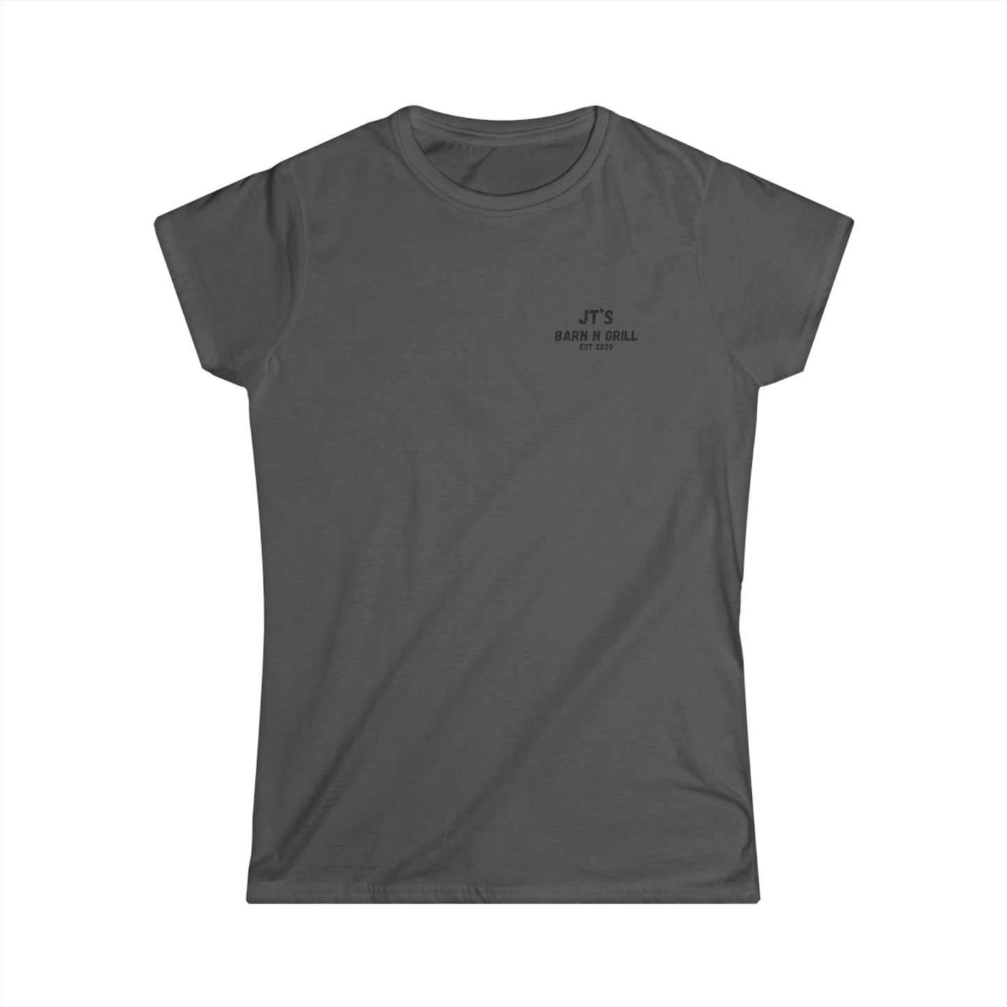 Women's Barn & Grill Tractor Tee — "JT's Barn N Grill Est 2020"