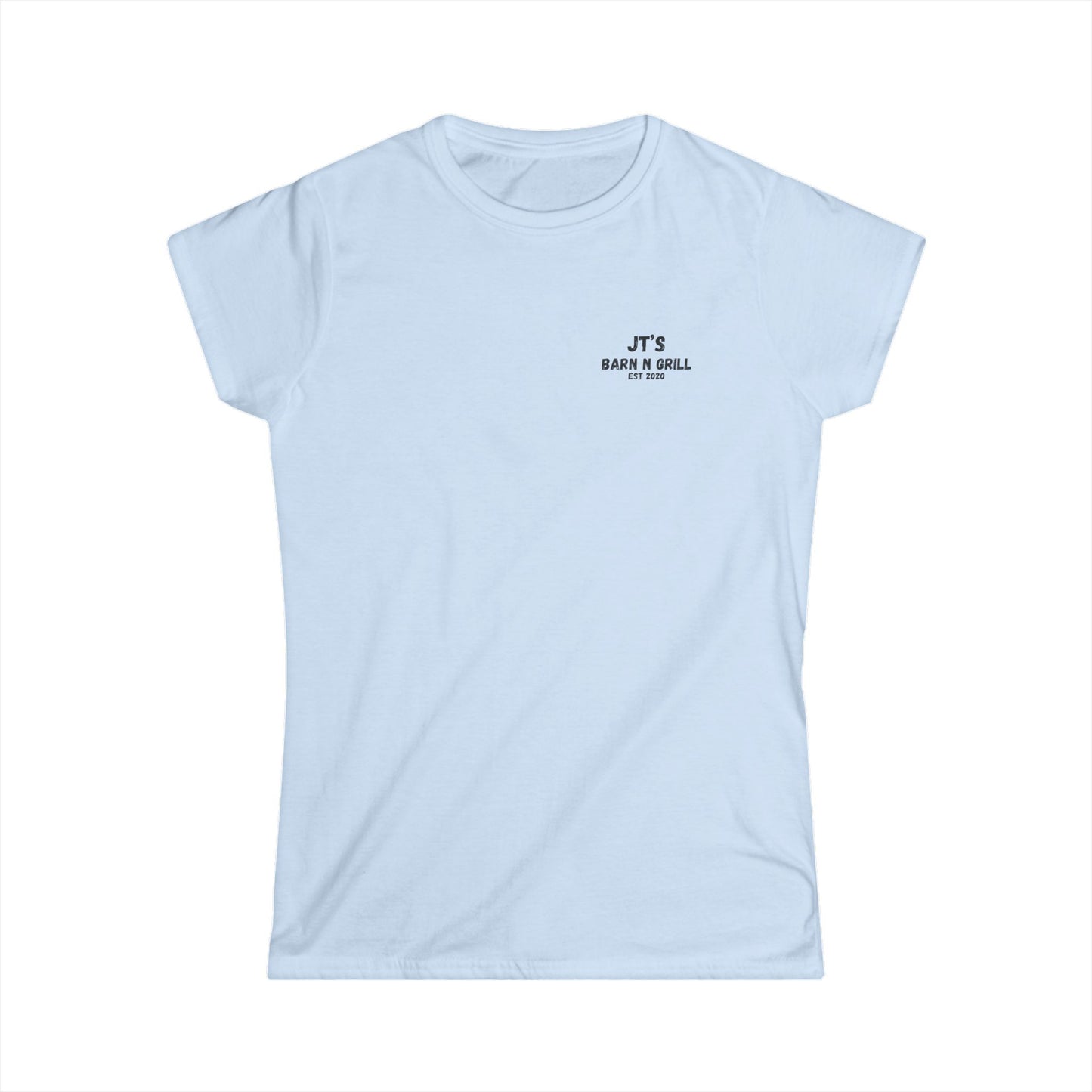 Women's Barn & Grill Tractor Tee — "JT's Barn N Grill Est 2020"