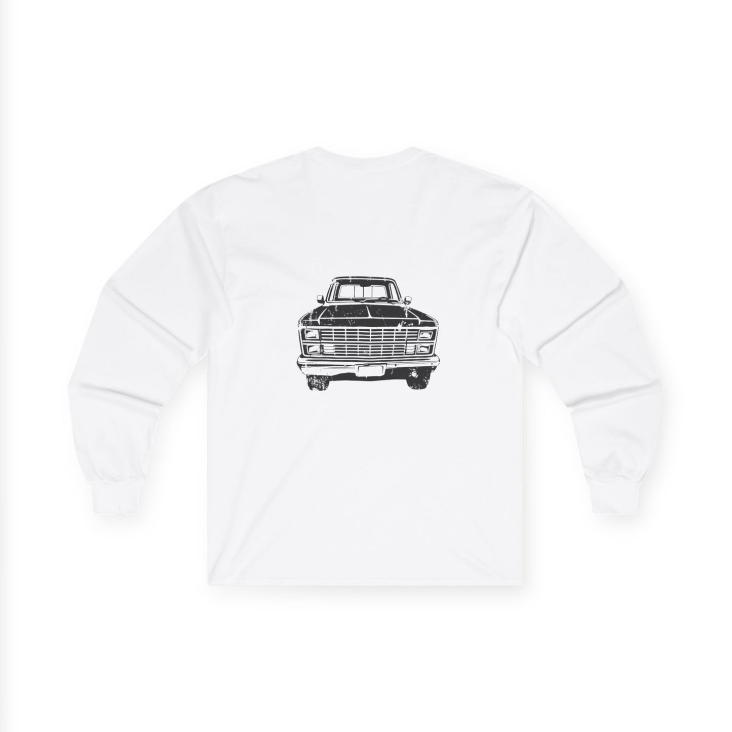 Long Sleeve Tee — 'JT Squared' Logo Front & Vintage Truck Back